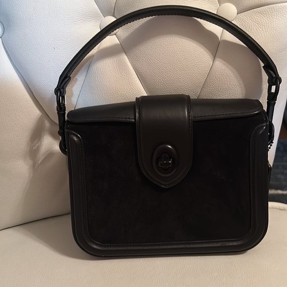 Coach Suede and Leather Page 2 Way bag - Picture 9 of 10